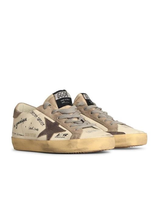 Golden Goose Deluxe Brand Natural Star Patch Low-Top Sneakers