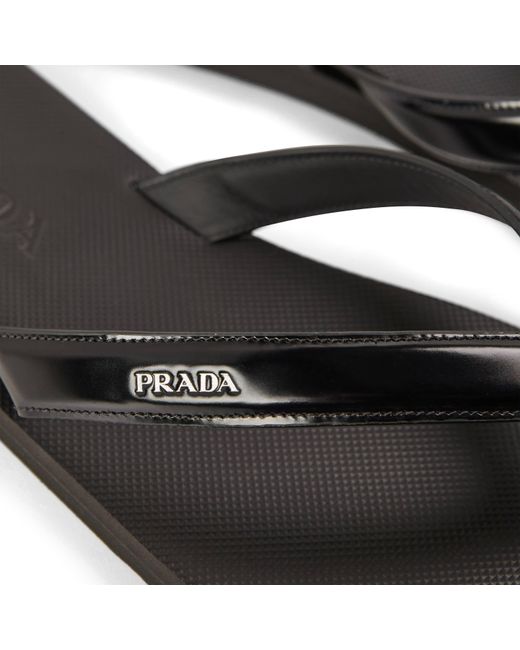 Prada Black Lightweight Slippers for men