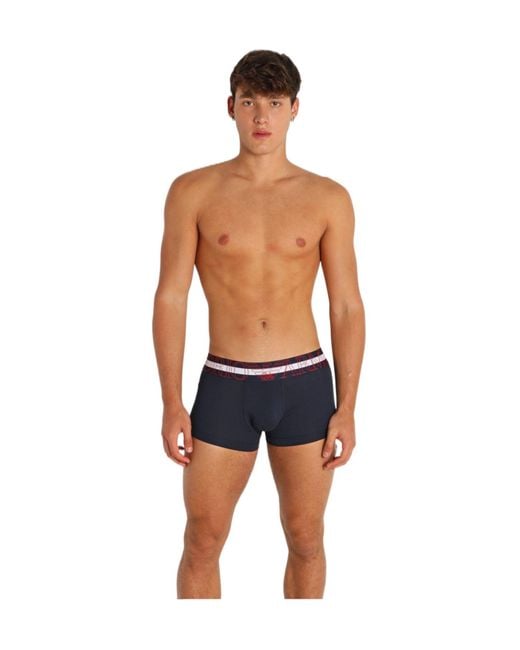 Emporio Armani Blue Elastic Waist Underwear for men