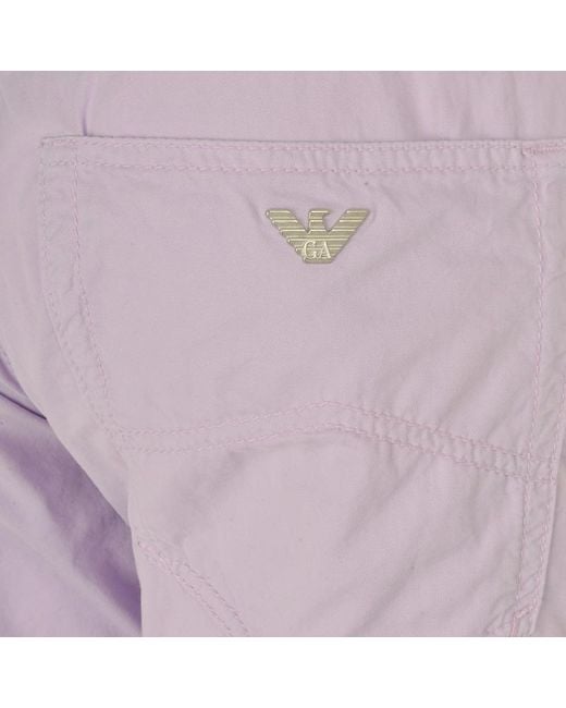 Armani Jeans Purple Logo Shorts for men