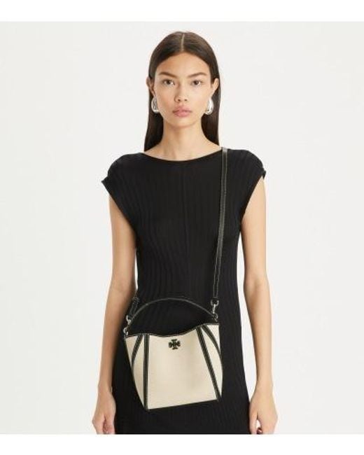 Tory Burch Natural Small Mcgraw Canvas Bucket Bag