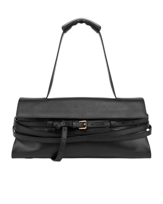 Moschino Black Medium Tie Me Shoulder Bag