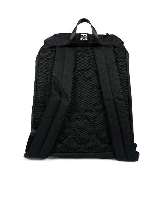 DSquared² Black Logo-Print Backpack