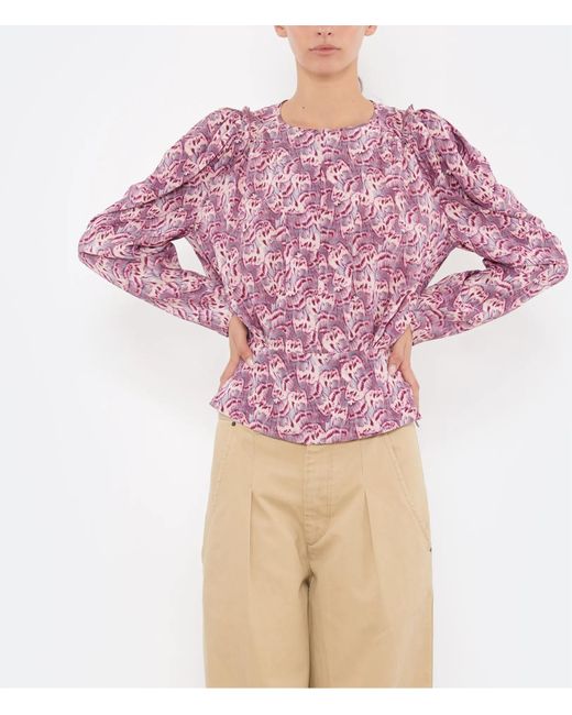Isabel Marant Purple All-Over Printed Blouse
