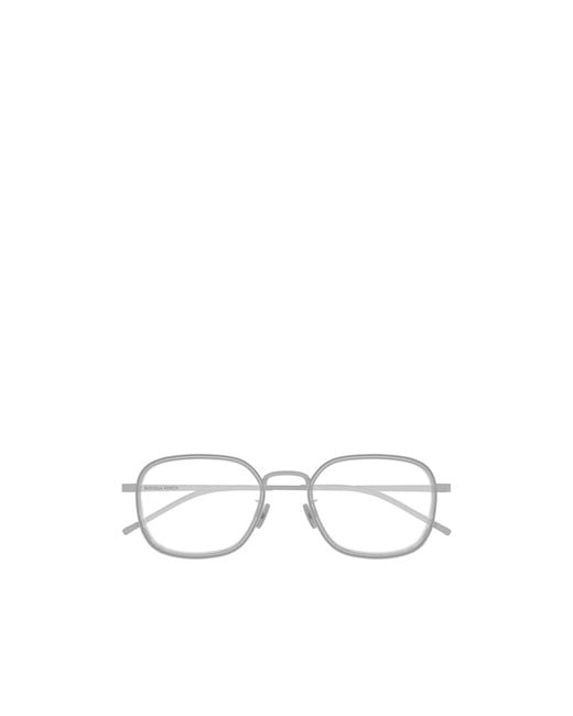Bottega Veneta White Eyewear Square Frame Glasses for men