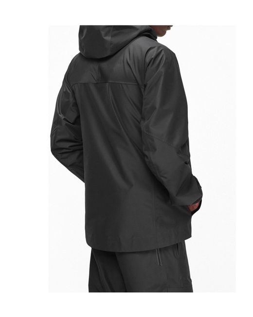 Prada Black Hooded Technical Shell Jacket for men