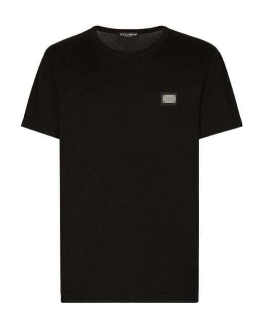 Dolce & Gabbana Black Item O-Neck Short-Sleeved T-Shirt for men