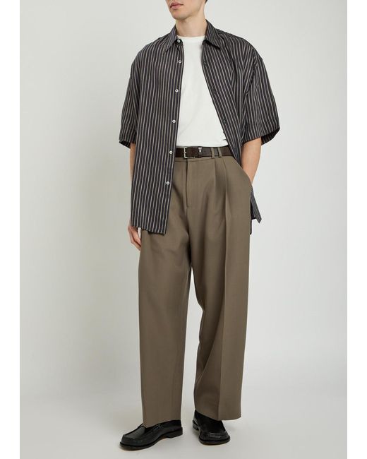 Studio Nicholson Gray Striped Shirt for men