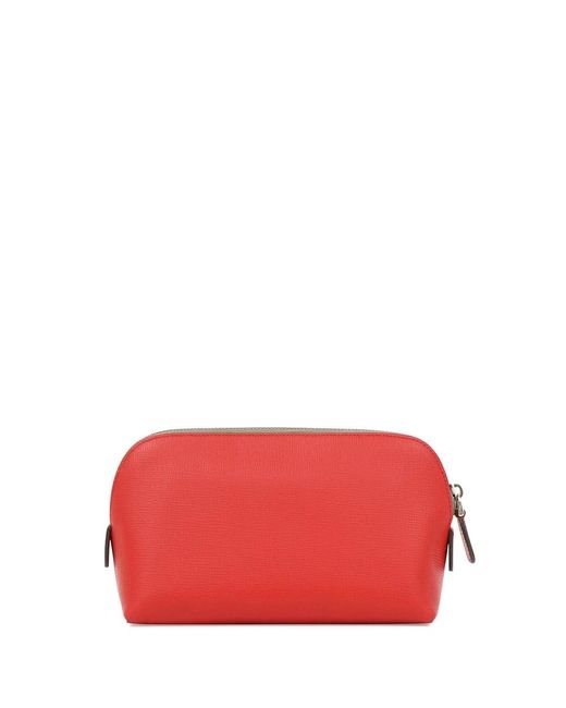 Bally Red Zipper Purse