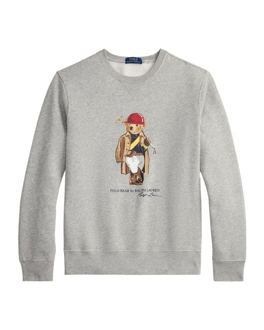 Polo Ralph Lauren Gray Polo Bear Fleece Sweatshirt for men