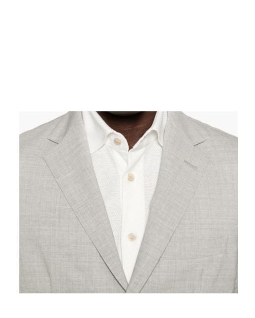 Eleventy White Button Suit for men