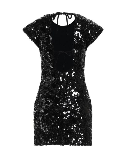 Ganni Black Sequin Dress