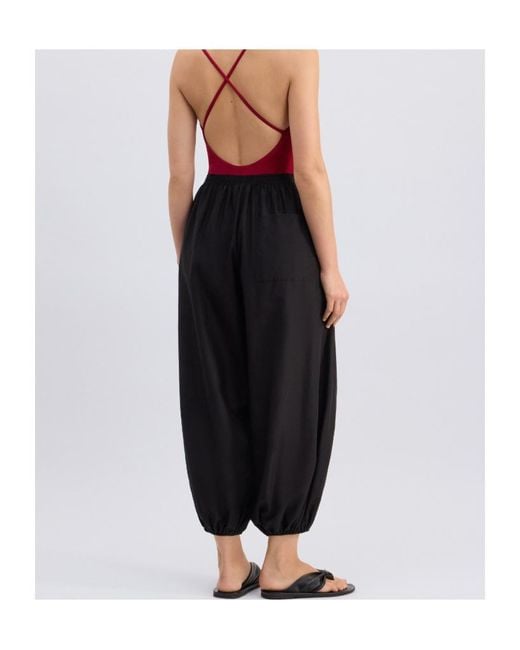 Loulou de Saison Black Elastic-Waist Trousers