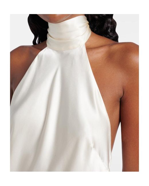 Rixo White Tie-Up Mini Dress