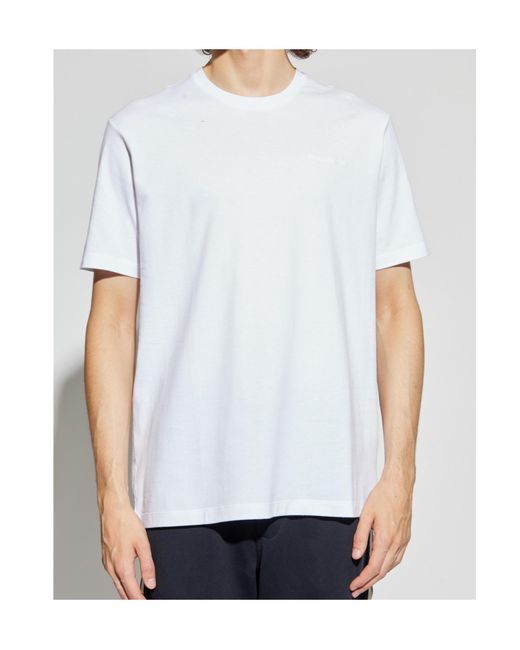Paul & Shark White Logo-Embroidered Cotton T-Shirt for men