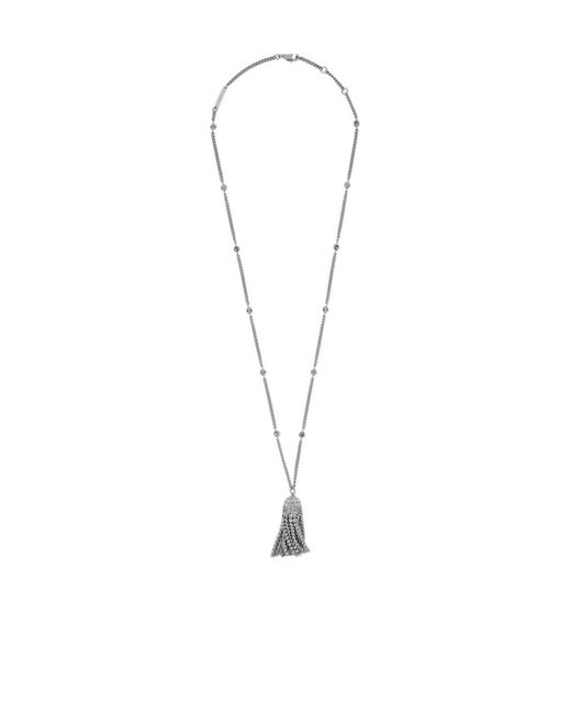 Rabanne White Tassel Pendant