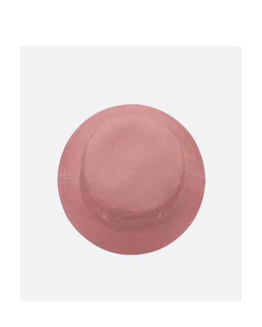 Dior Pink Homme Logo Embroidered Bucket Hat for men