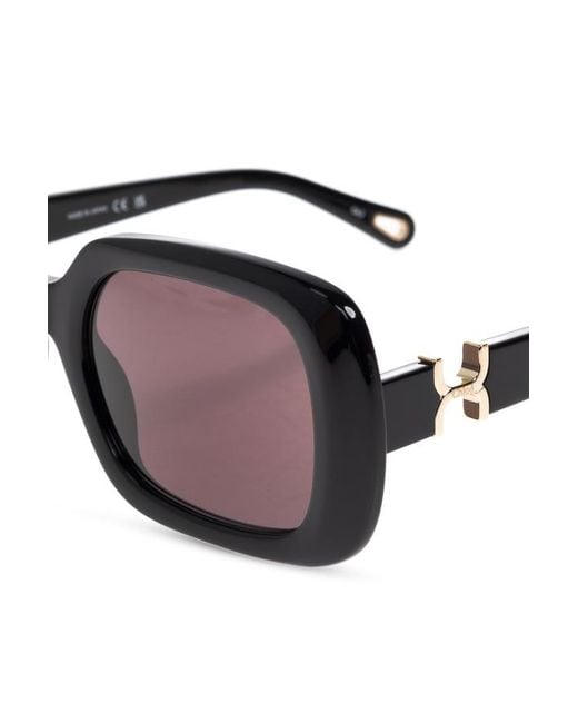 Chloé Multicolor Chloé Eyewear Rectangular Frame Sunglasses
