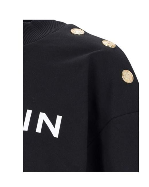 Balmain Black Sweatshirt With Logo