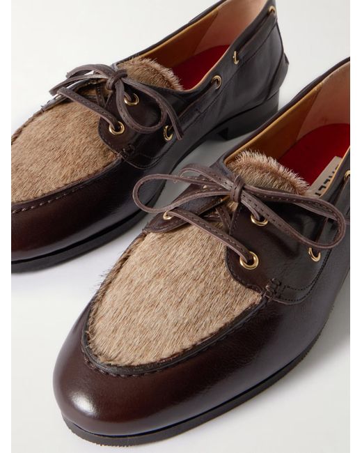 Bally Brown Pinar Leather Boat Shoes