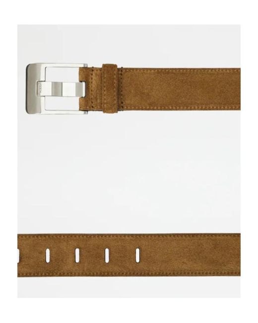 Tod's Brown Suede Belt for men