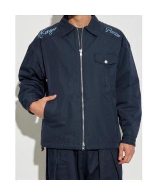 KENZO Blue Paris Embroidered Jacket for men