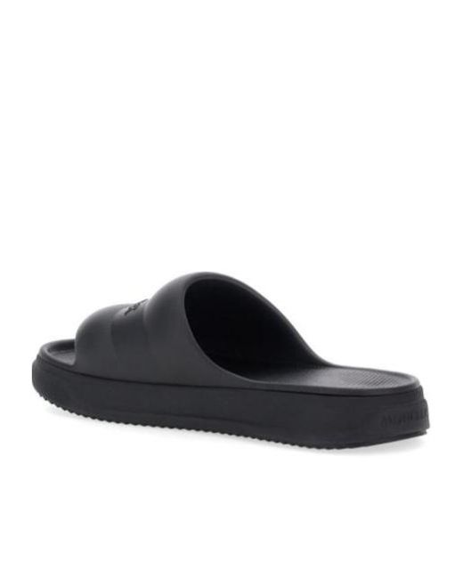 Moncler Black Round-Toe Slippers