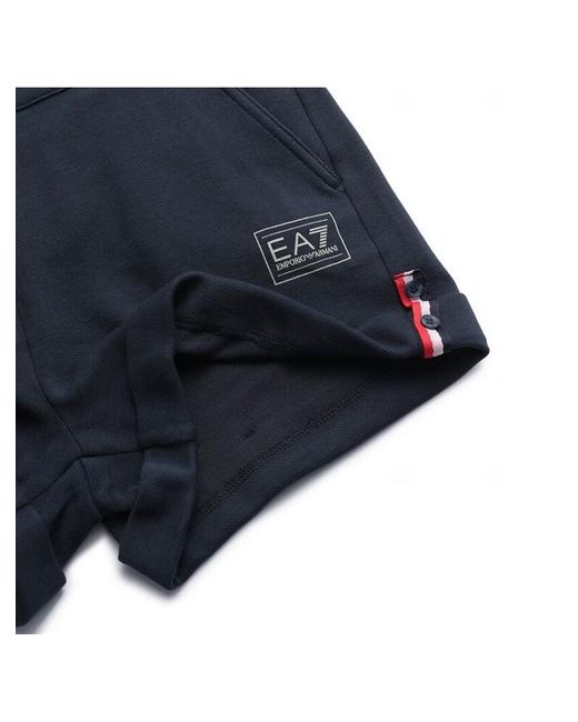 EA7 Blue Logo Logo Shorts