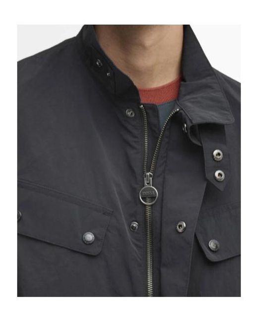 Barbour Blue Buttoned Chest-Pocket Coat for men