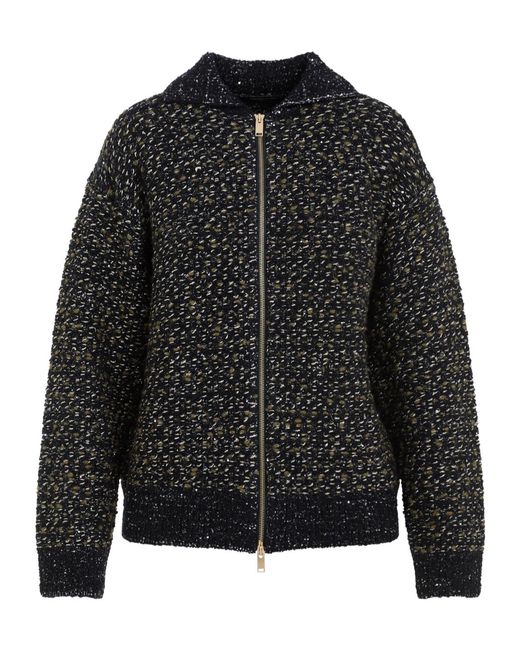 Fabiana Filippi Black Long-Sleeved Casual Jacket