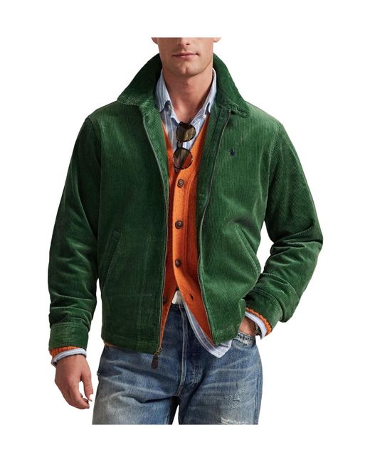 Polo Ralph Lauren Green Collared Jacket for men