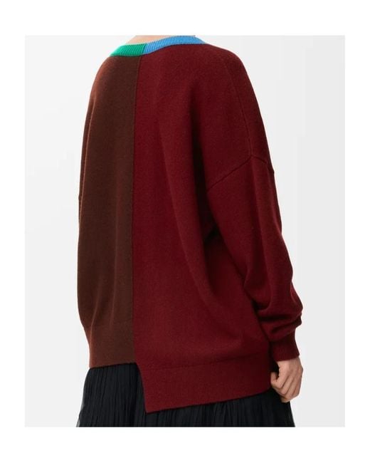 Loewe Red Asymmetric Sweater