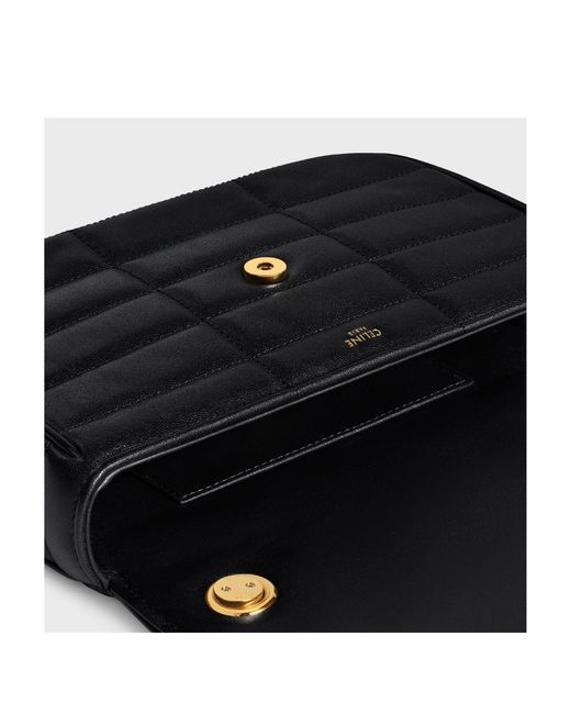 Céline Black Chain Shoulder Bag Matelasse Monochrome