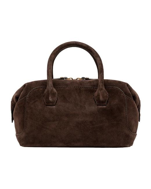 Gianni Chiarini Brown Suede Tote Bag