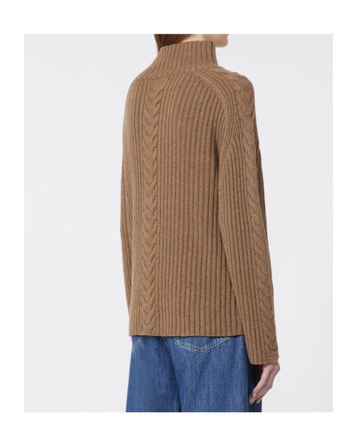 Max Mara Brown Wool-Cashmere Sweater