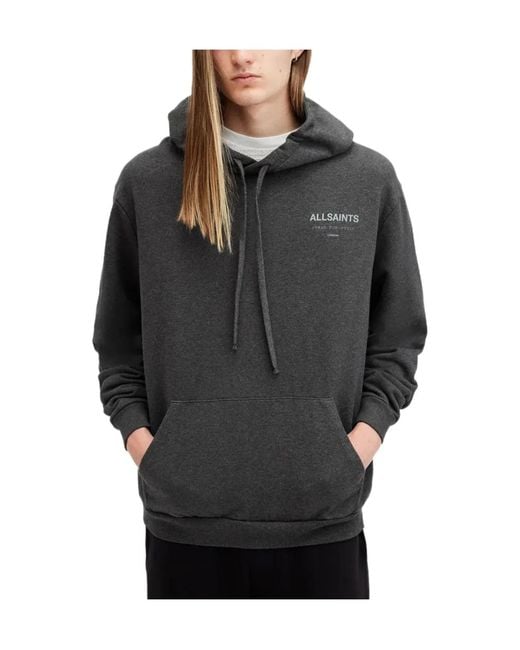AllSaints Gray Underground Oth Hoodie for men