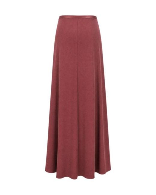 Alberta Ferretti Red Wide-Leg Casual Trousers
