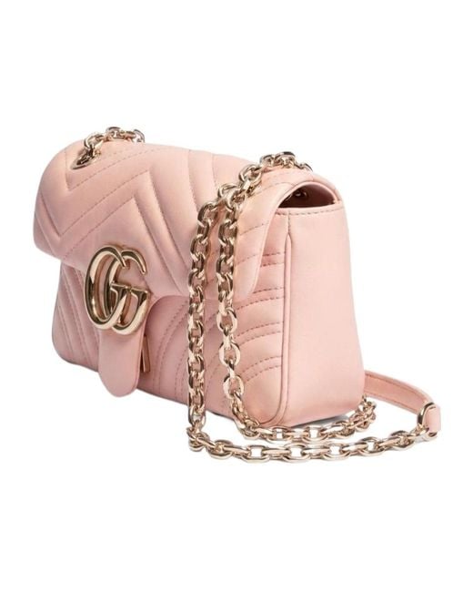 Gucci Pink Gg Marmont Small Shoulder Bag