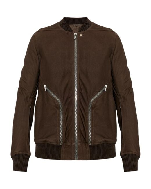 Rick Owens Brown Long-Sleeved Casual Jacket for men