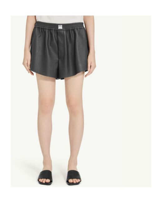 MM6 by Maison Margiela Black Faux Relaxed Fit Shorts