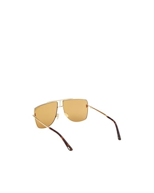 Tom Ford Metallic Eyewear Aviator Frame Sunglasses for men