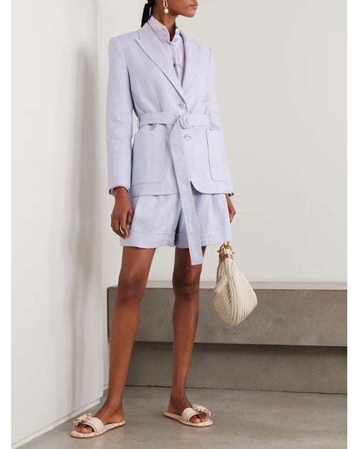 Zimmermann Blue Luna Belted Blazer