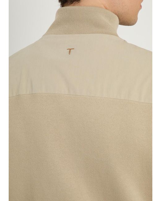 Tod's Natural Ribbed-Knit And Cotton Jacket for men