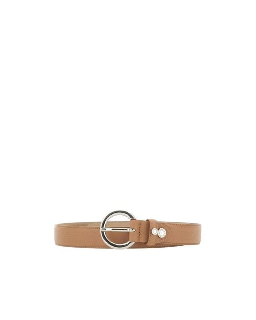 Gianni Chiarini White Padded Round-Buckle Belt