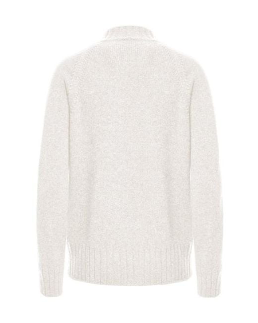 Malo White Zip Raglan Bomber