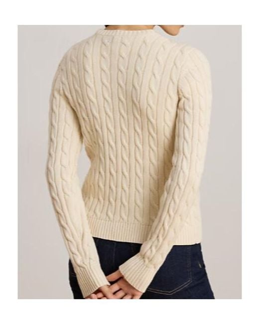 Ralph Lauren Natural Long-Sleeve Knitted Cardigan