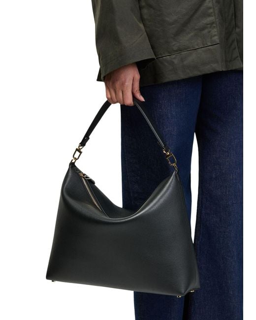 Totême Black Medium-Sized Leather Bevel Bag