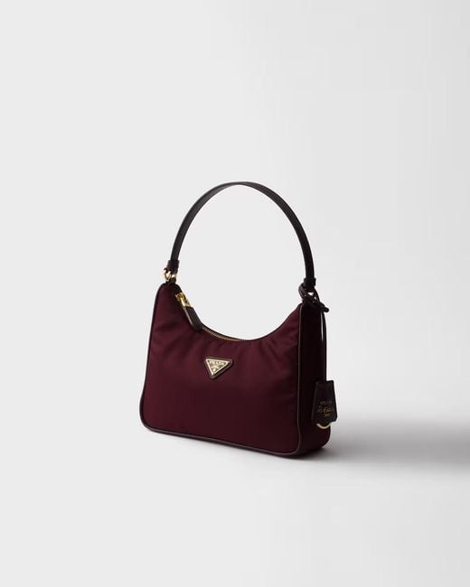Prada Purple Re-Edition 2005 Re-Nylon And Saffiano Mini Bag