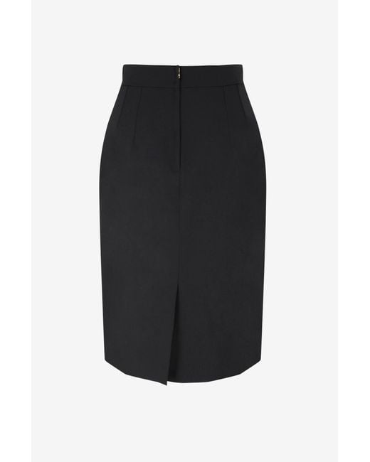 Dolce & Gabbana Black Straight Skirt