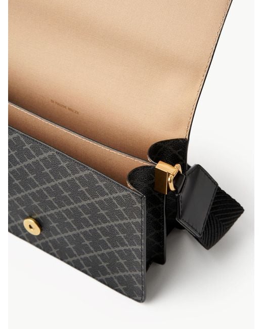 By Malene Birger Black Loenna Geometric-Pattern Shoulder Bag